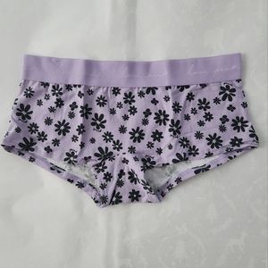 ππ₯NWT PINK Victoria's Secret boyshort shortie panties Purple daisy Medium